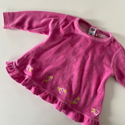 JK Kids Velour Top - Size 6-12M