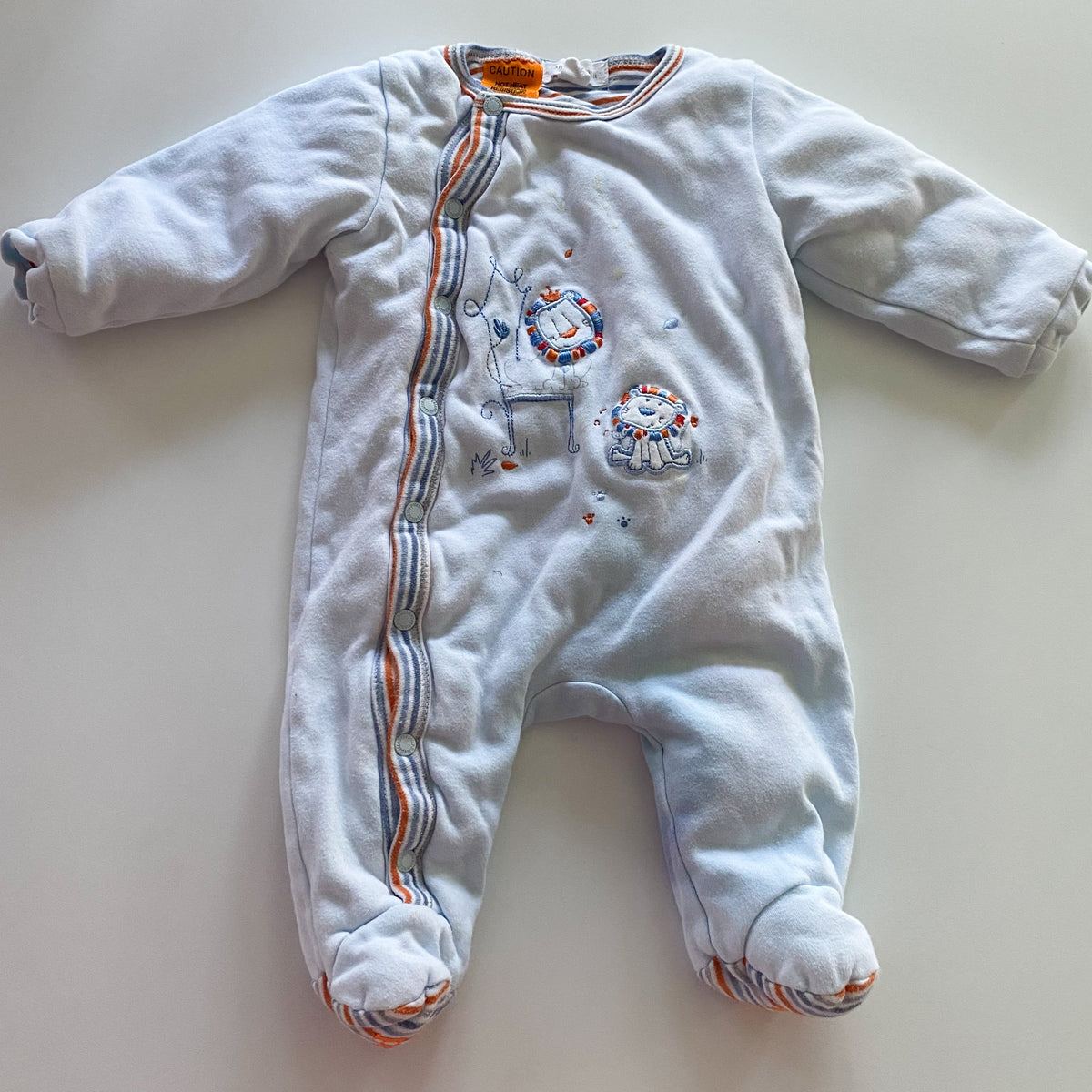 Vintage Pumpkin Patch Footed Suit - Size 3-6M