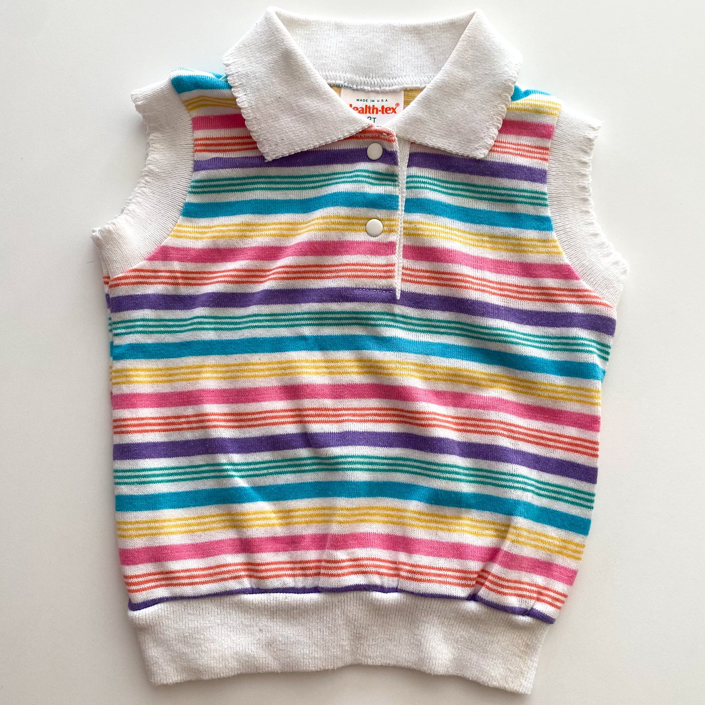 Vintage Health-Tex Rainbow Vest - Size 2