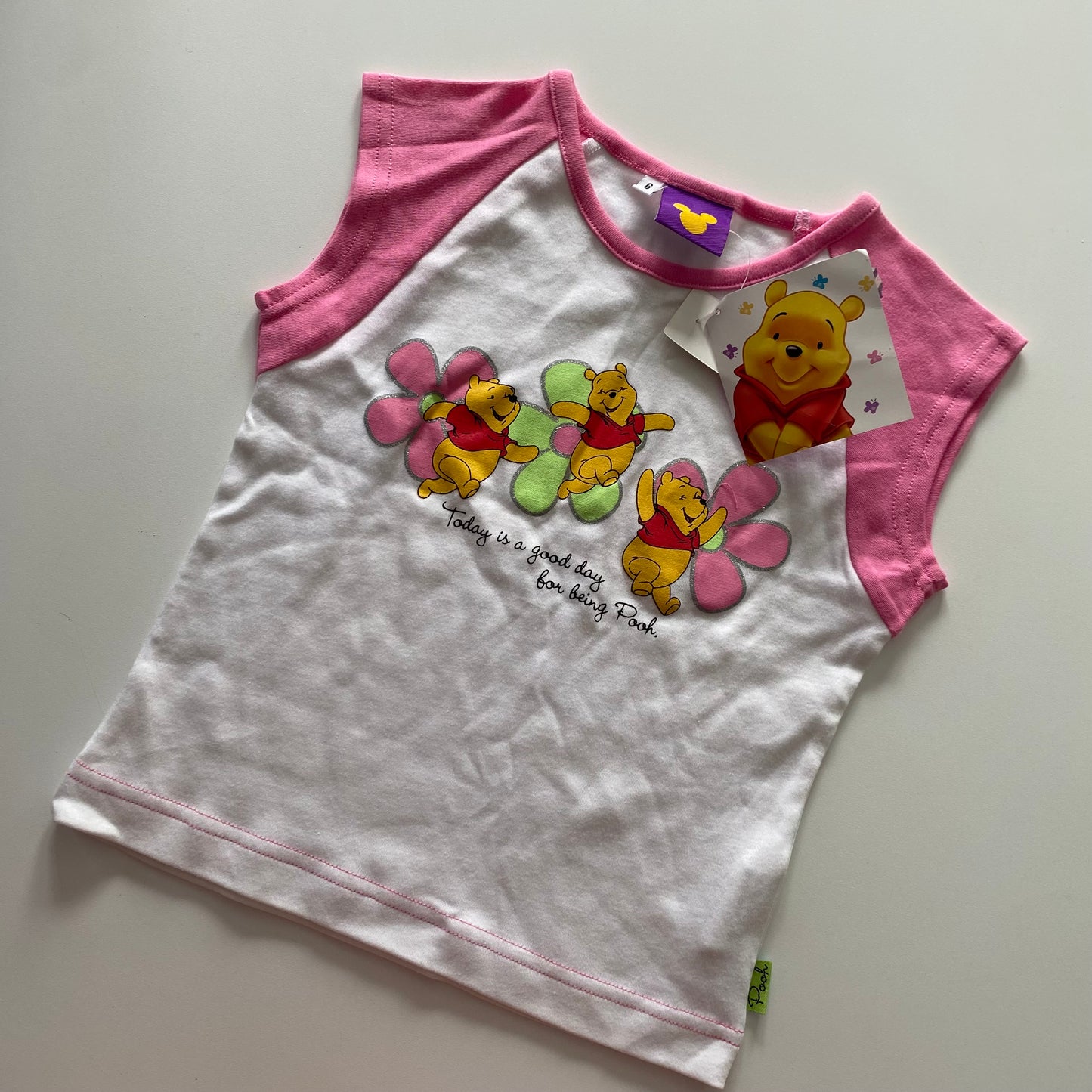 Y2K Winnie The Pooh Top - Size 6 (NEW)