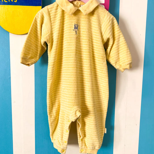 Vintage Pumpkin Patch Velour Suit - Size 6-12M