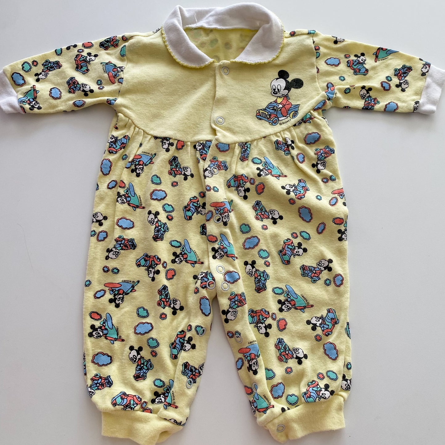 Vintage Disney Mickey Mouse Baby Romper - Size 3-6M