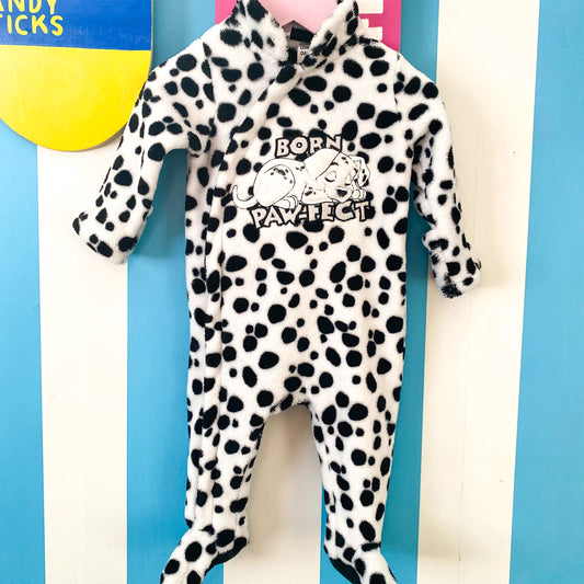 Disney 101 Dalmatians Fleece Footed Suit - Size 3-6M