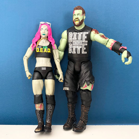 Mattel WWE Zombies Series 2 Sasha Banks & Kevin Owens Action Figures