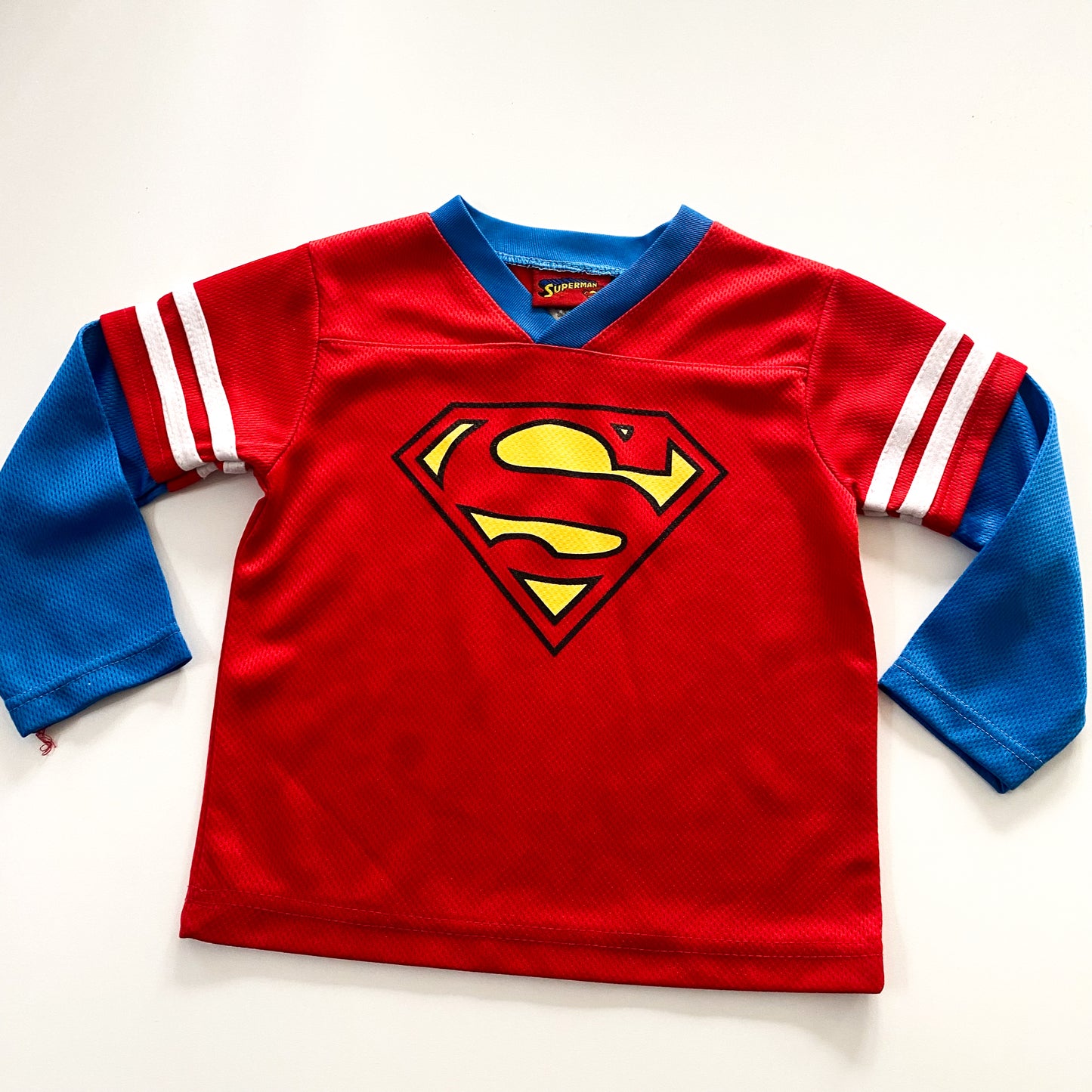 Superman Long Sleeve Mesh Top - Size 2