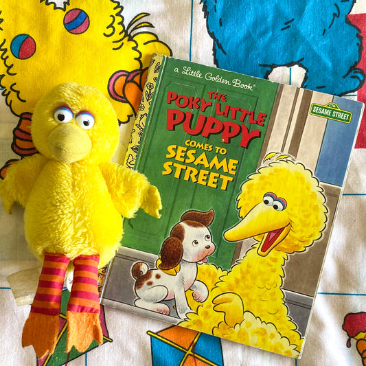 Sesame Street Big Bird Plush & The Poky Puppy Comes To Sesame Street Little Golden Book