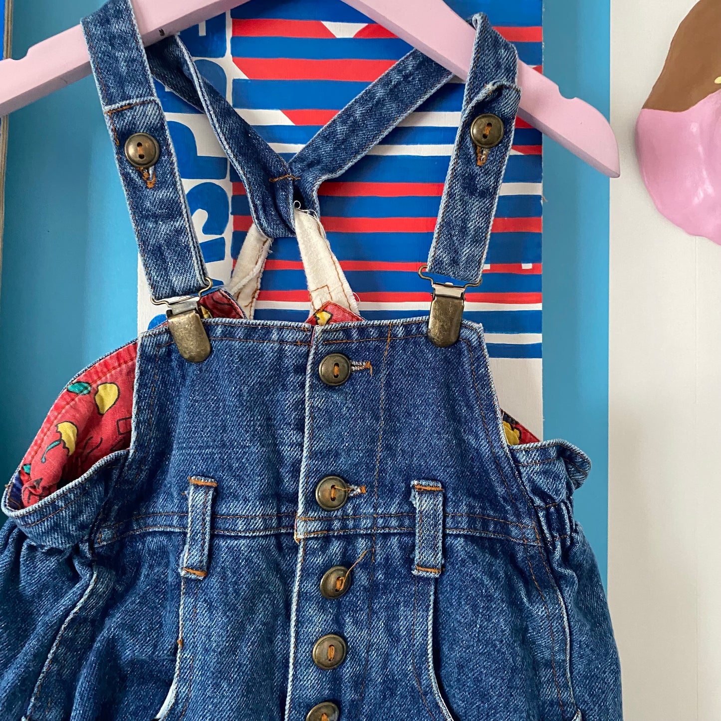 Vintage Spud Kids Denim Overalls - Size 1-2Y