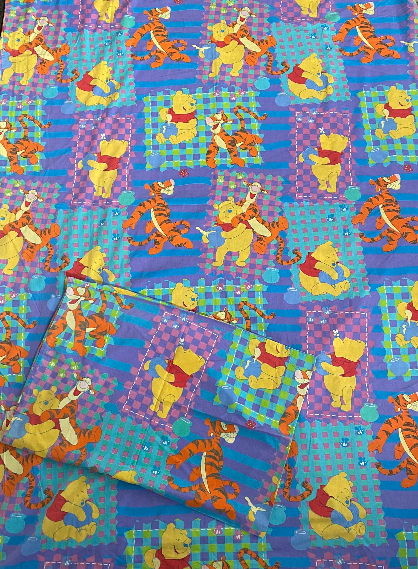 Vintage Disney Winnie The Pooh Single Duvet & Pillowcase