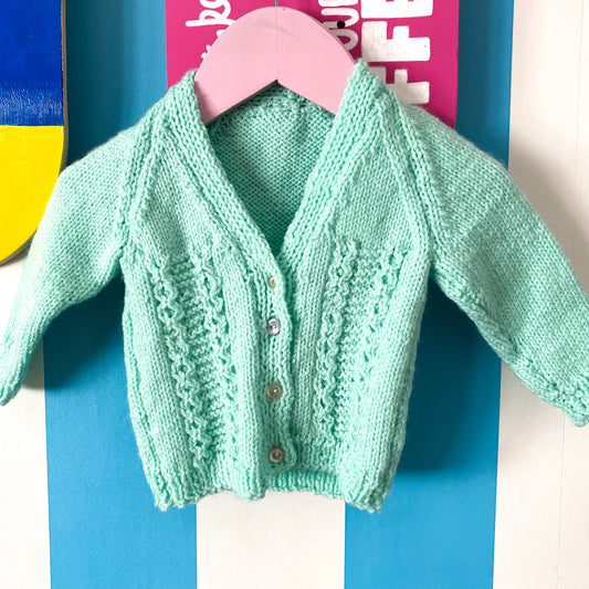 Handmade Knit Cardigan - Size 6M