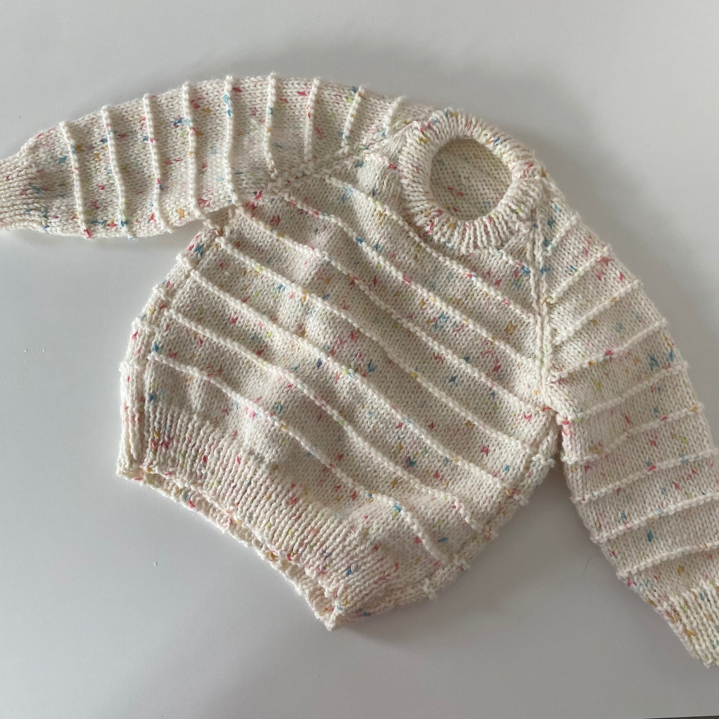Handmade Knit Speckle Jumper - Size 3-6M