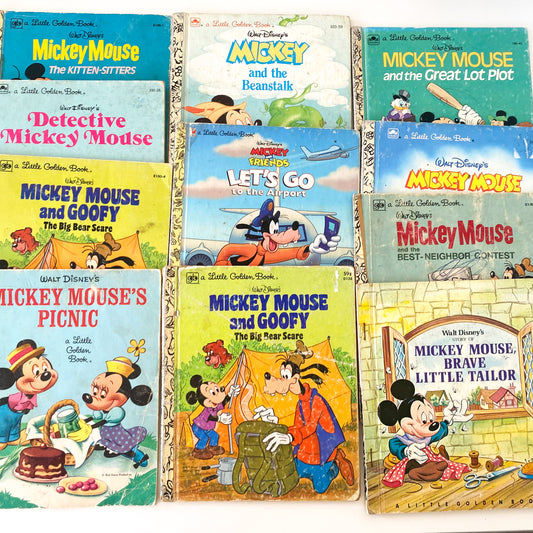 Vintage Disney Mickey Mouse Little Golden Books