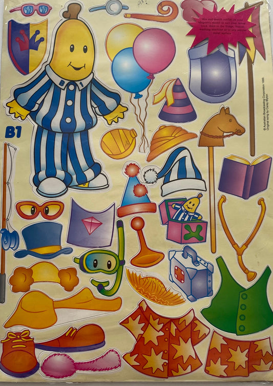 Vintage Bananas In Pyjamas Magnets (NEW)