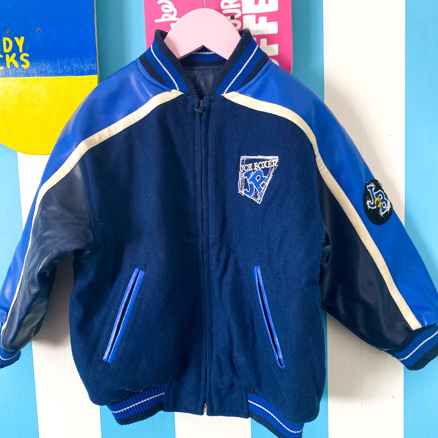 Vintage Joe Boxer Reversible Bomber Jacket - Size 5