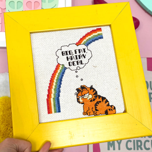 Garfield Handmade Framed Embroidery