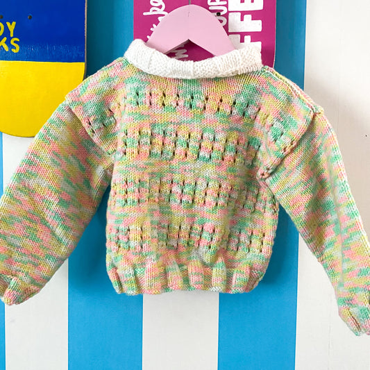 Handmade Pastel Knit Jumper - Size 1