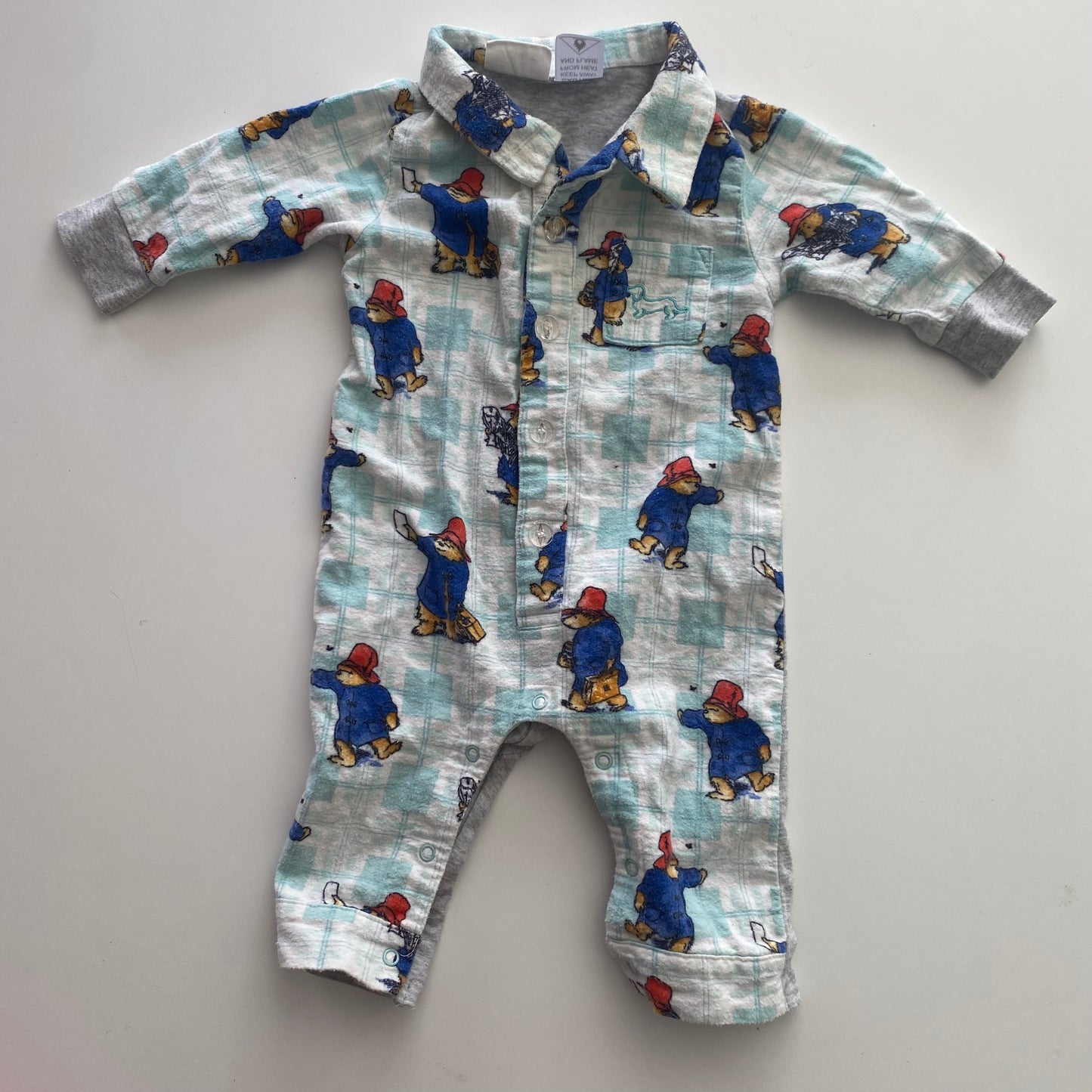 Paddington Bear Peter Alexander Onesie - Size 3-6M