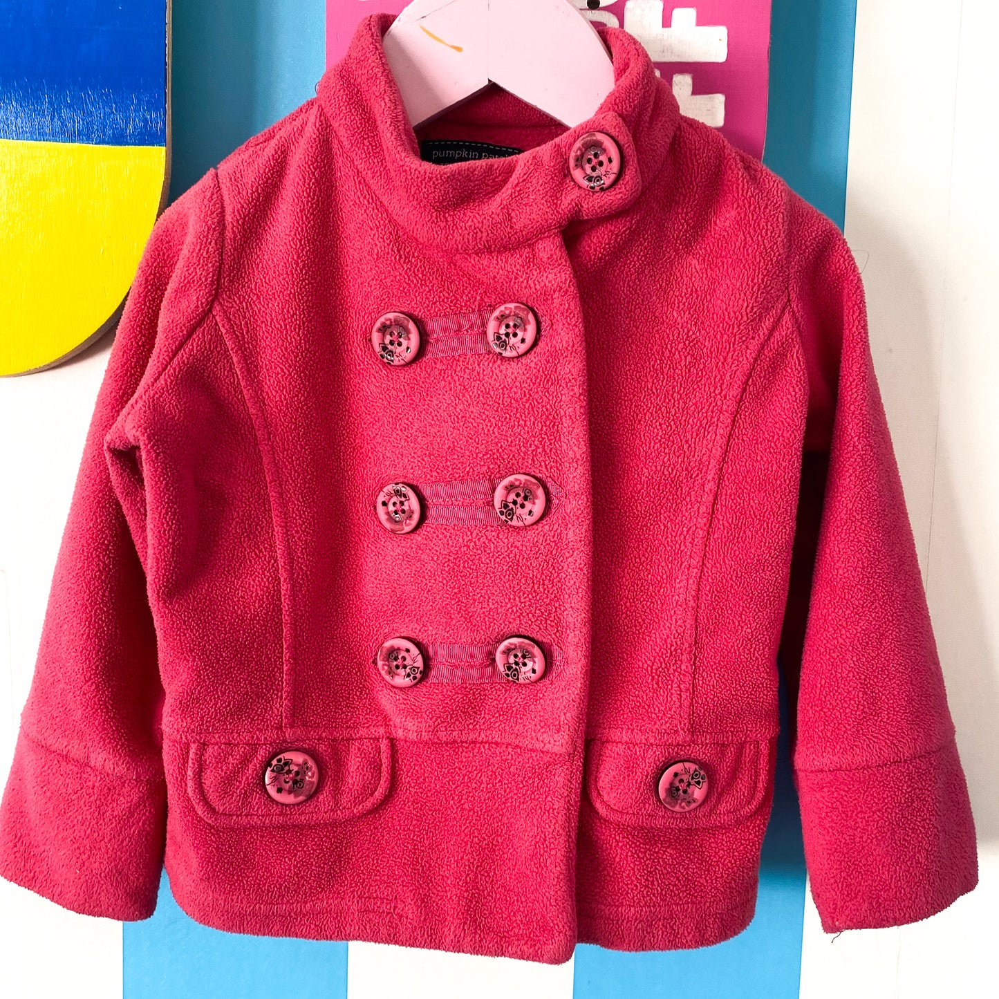 Vintage Pumpkin Patch Fleece Coat - Size 2