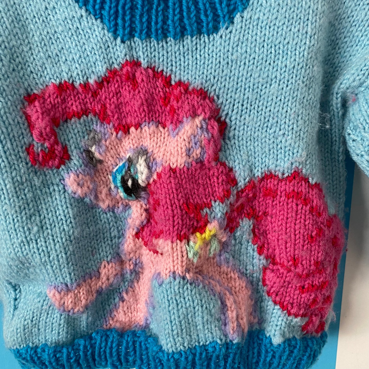Handmade My Little Pony Knit Jumper - Size 1-2Y