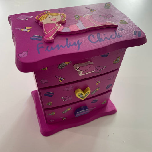 Y2K Funky Chick Wooden Jewellery/Trinket Drawers (NEW)