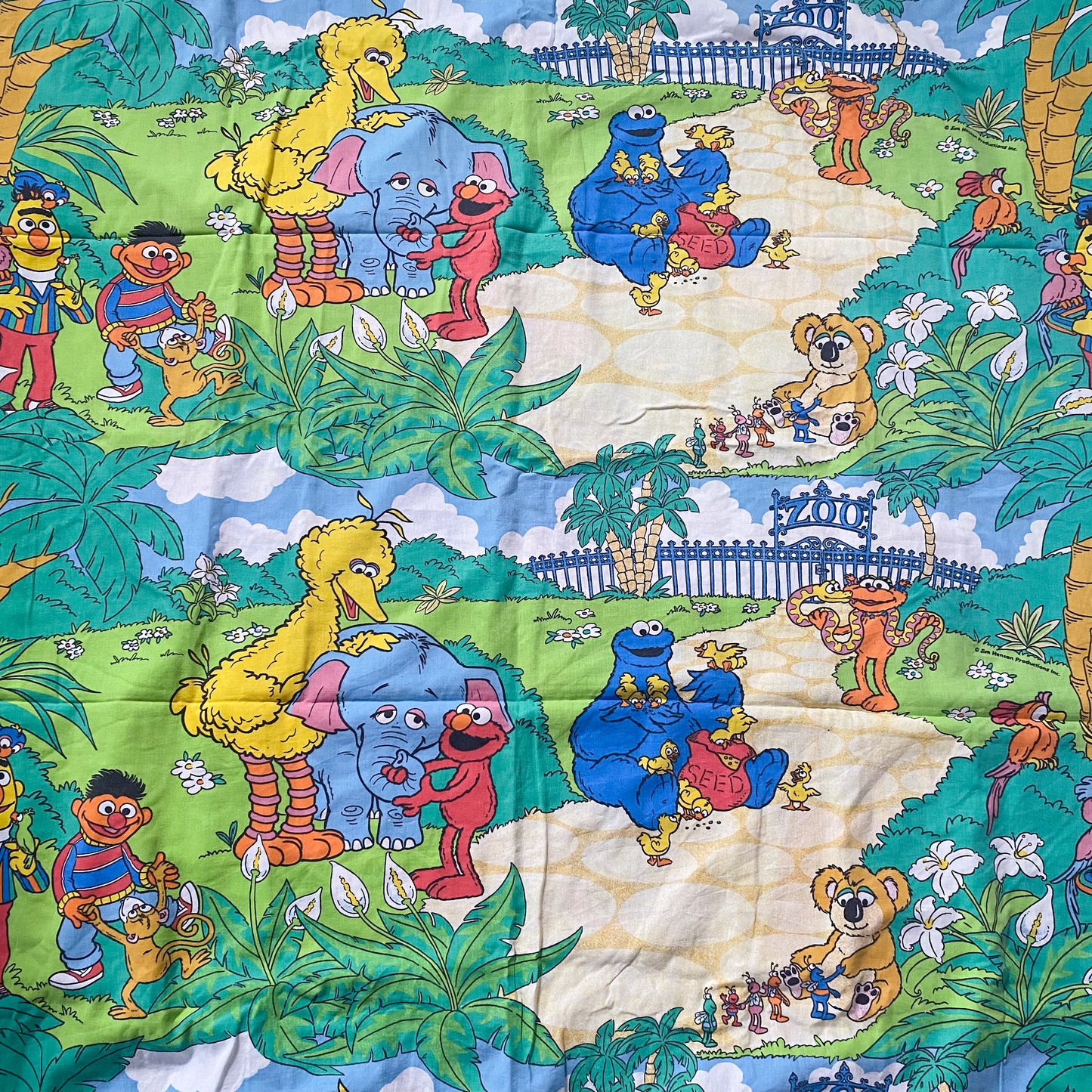 Vintage Sesame Street Reversible Single Duvet Cover