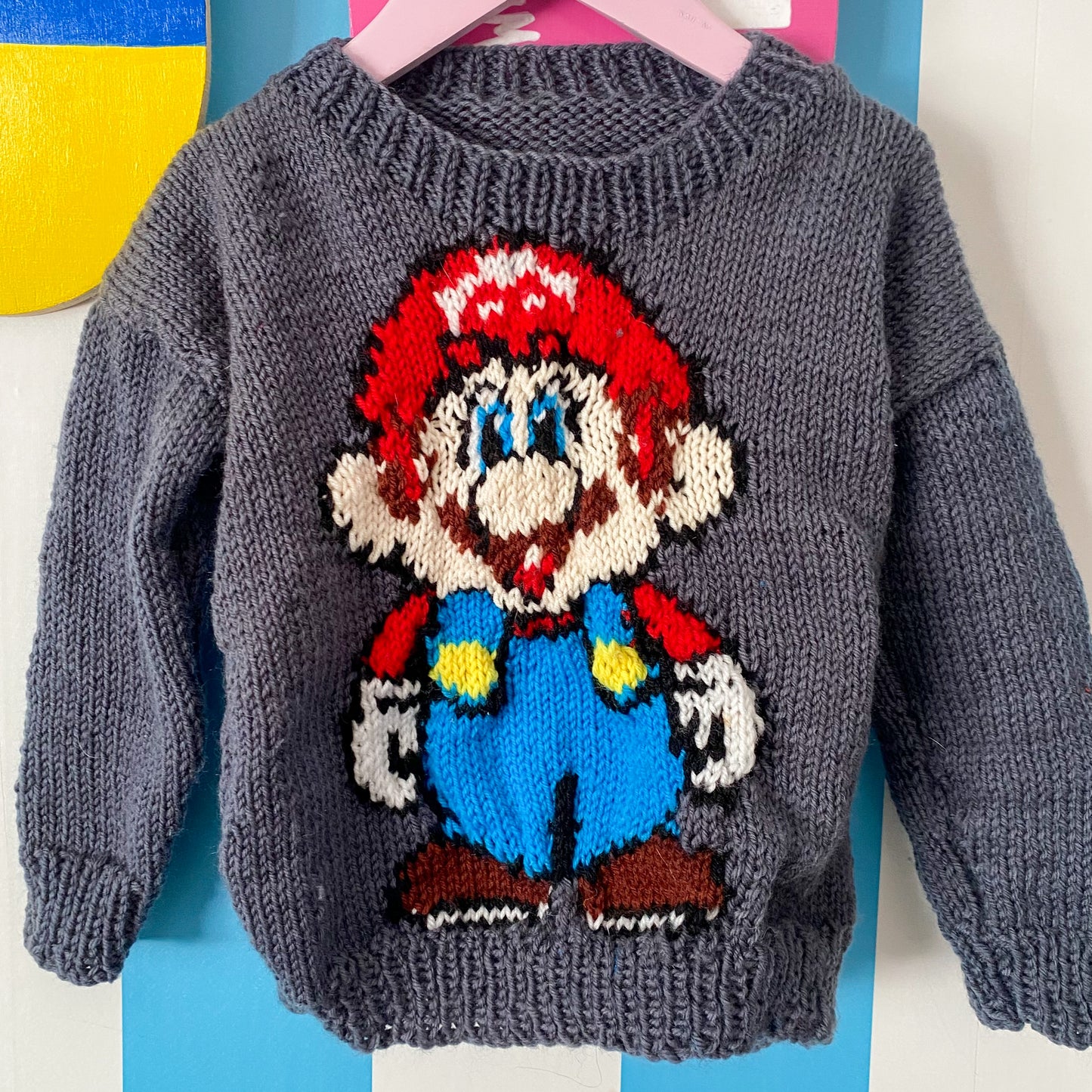 Handmade Super Mario Knit Jumper - Size 4
