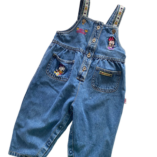 Vintage Disney Minnie Baby Overalls - Size 18M