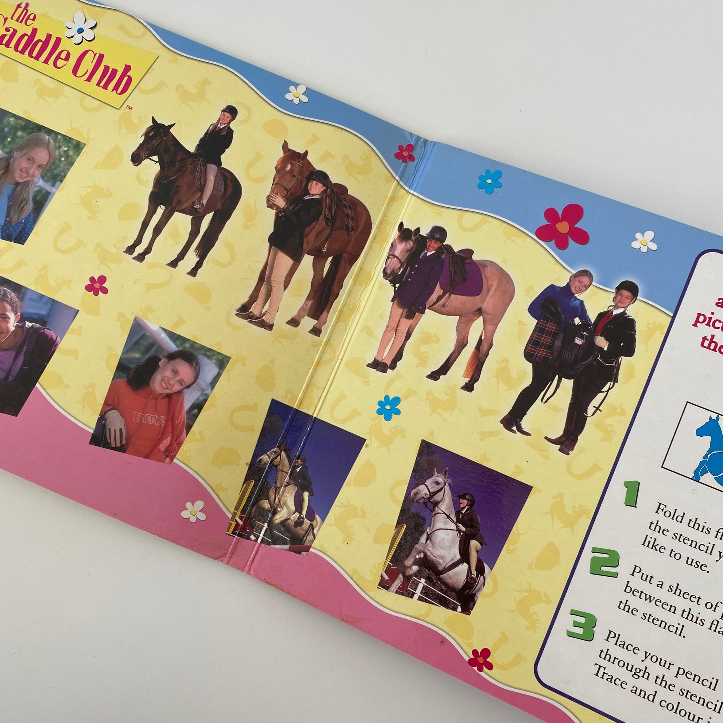 Saddle Club Stencil Book & Plush