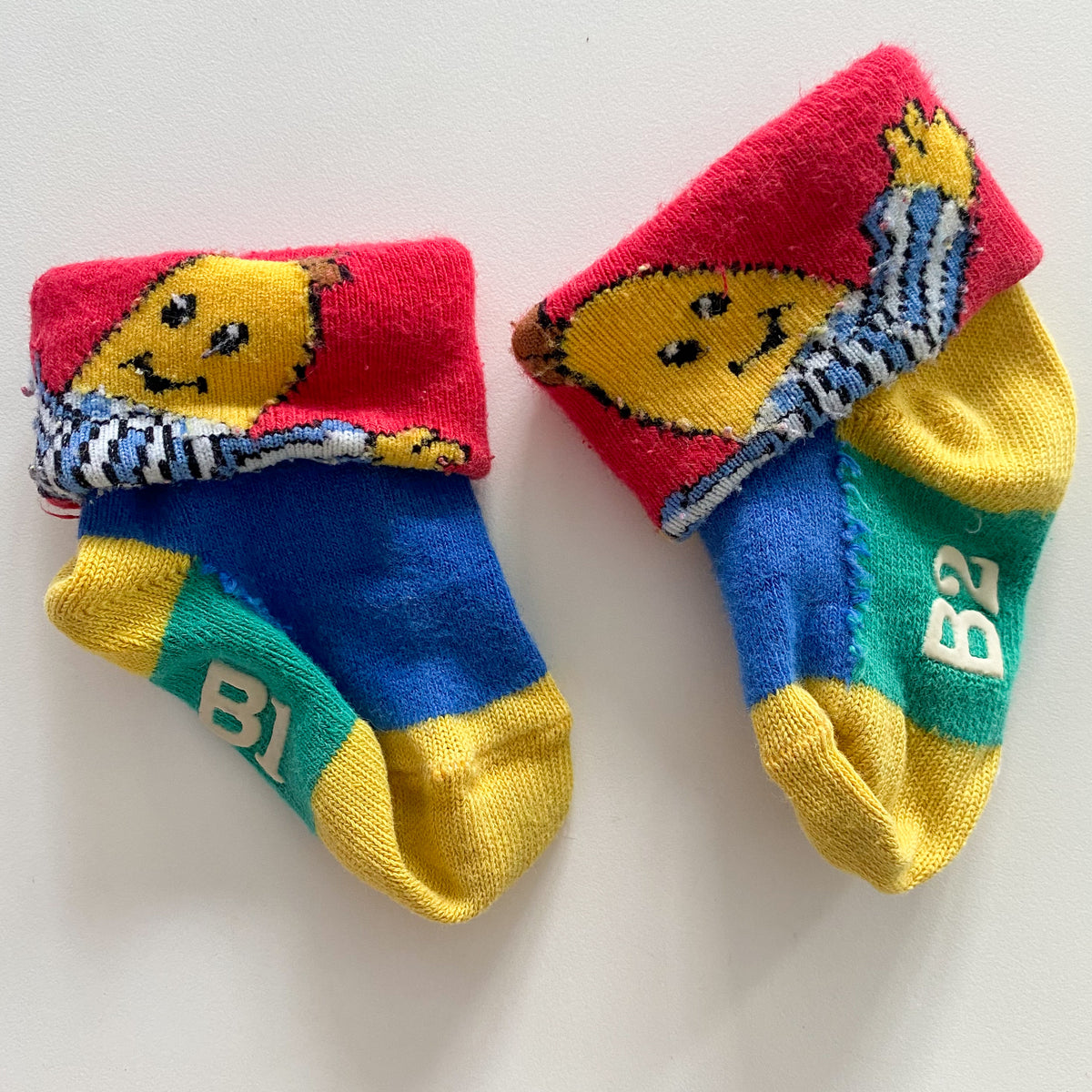 Vintage Bananas In Pyjamas Socks - Size 0-6M