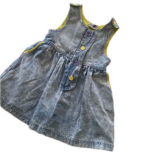 Vintage Ladybird Acidwash Dress - Size 3