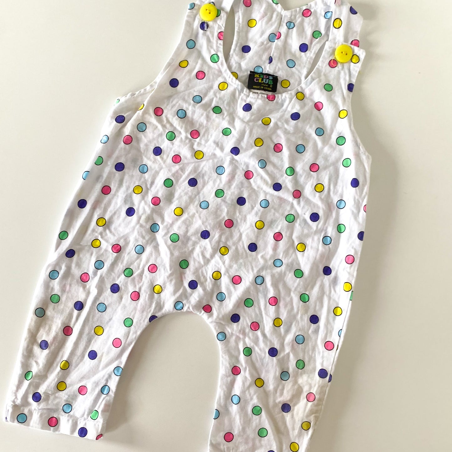 Vintage Kids Club Overalls - Size 6-12M