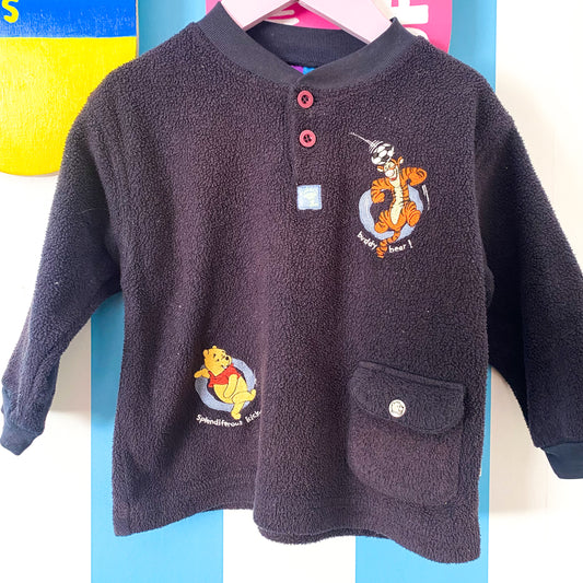 Vintage Disney Winnie The Pooh Fleece Jumper - Size 3
