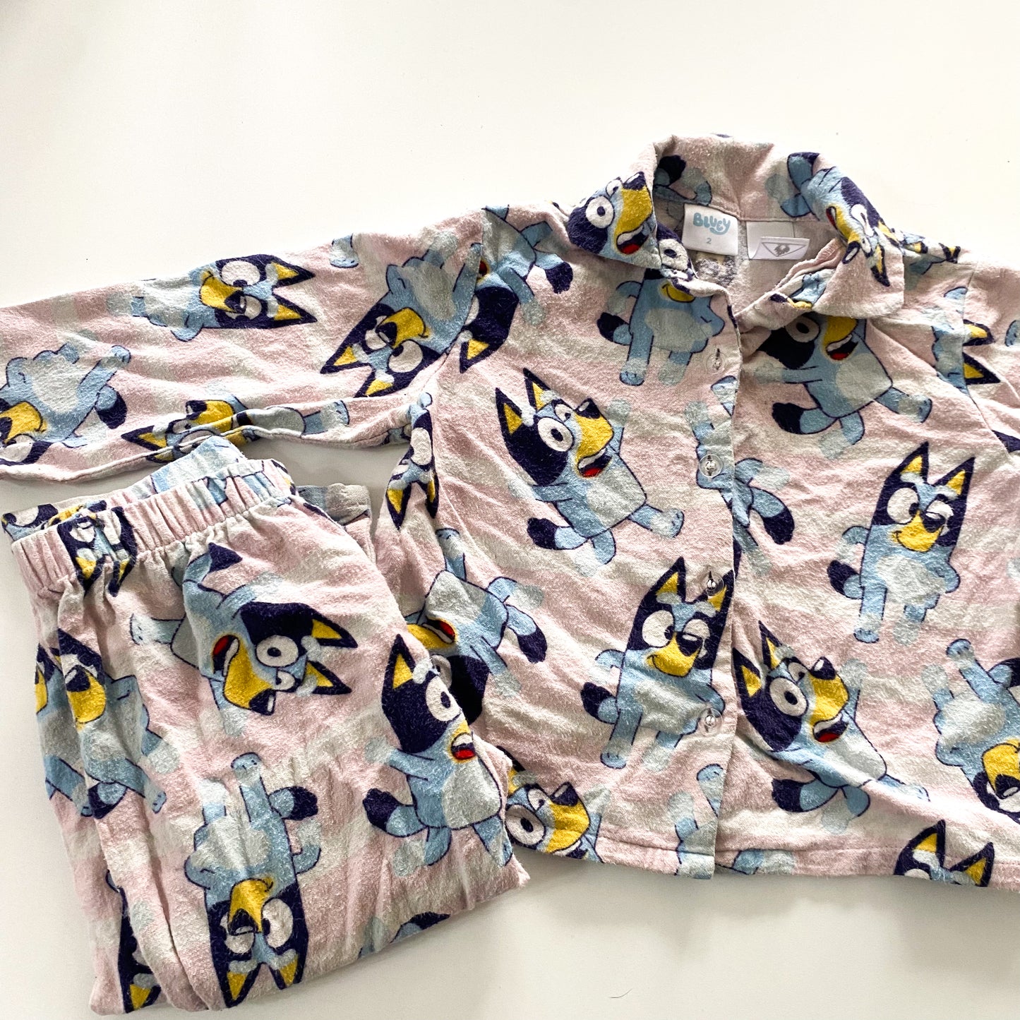 Bluey Flannel Pyjamas - Size 2