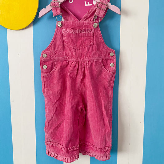 Vintage Pink Corduroy Overalls - Size 1