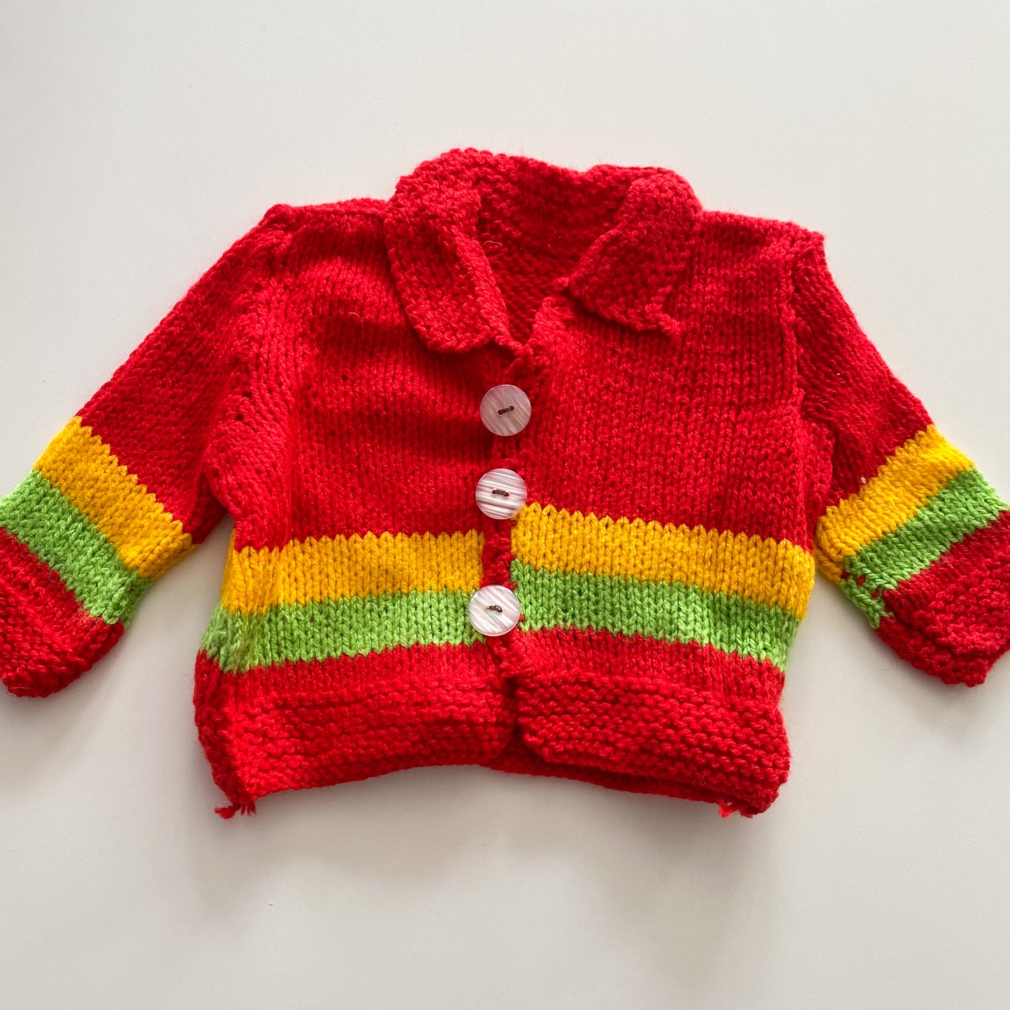 Handmade Knit Cardigan - Size 3M