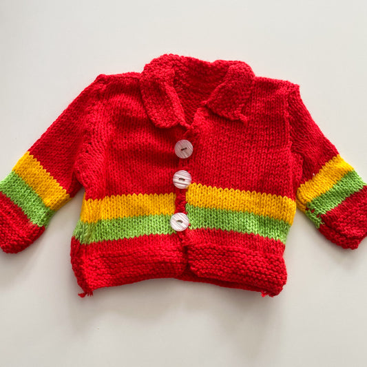 Handmade Knit Cardigan - Size 3M