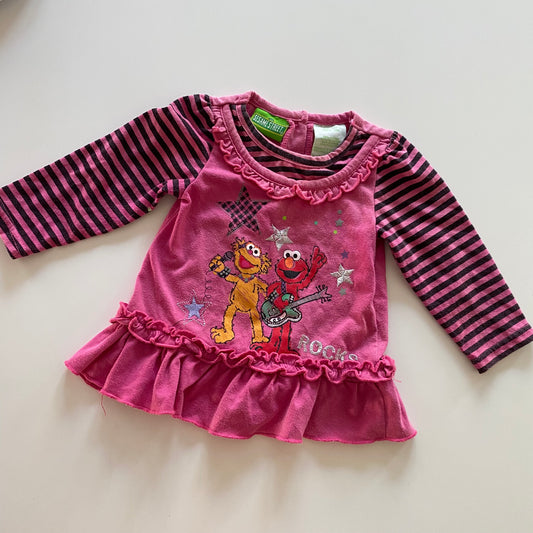 Sesame Street Elmo & Zoe Long Sleeve Top - Size 1