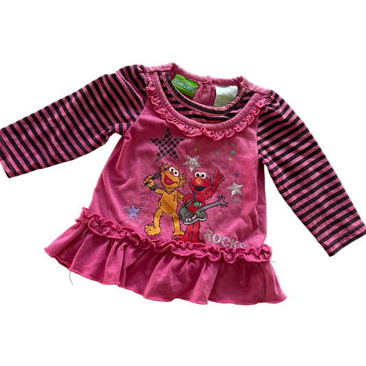Sesame Street Elmo & Zoe Long Sleeve Top - Size 1