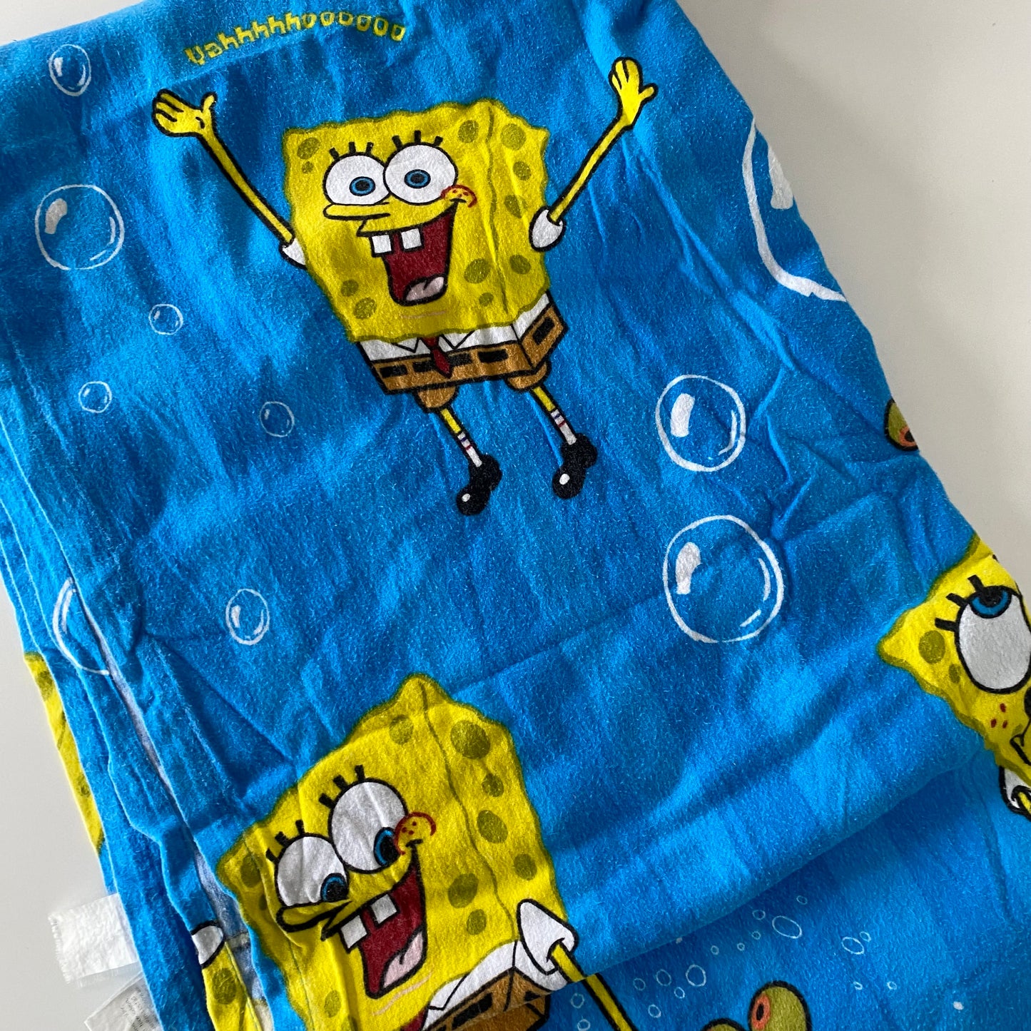 SpongeBob Flannelette Fitted & Flat Single Sheets