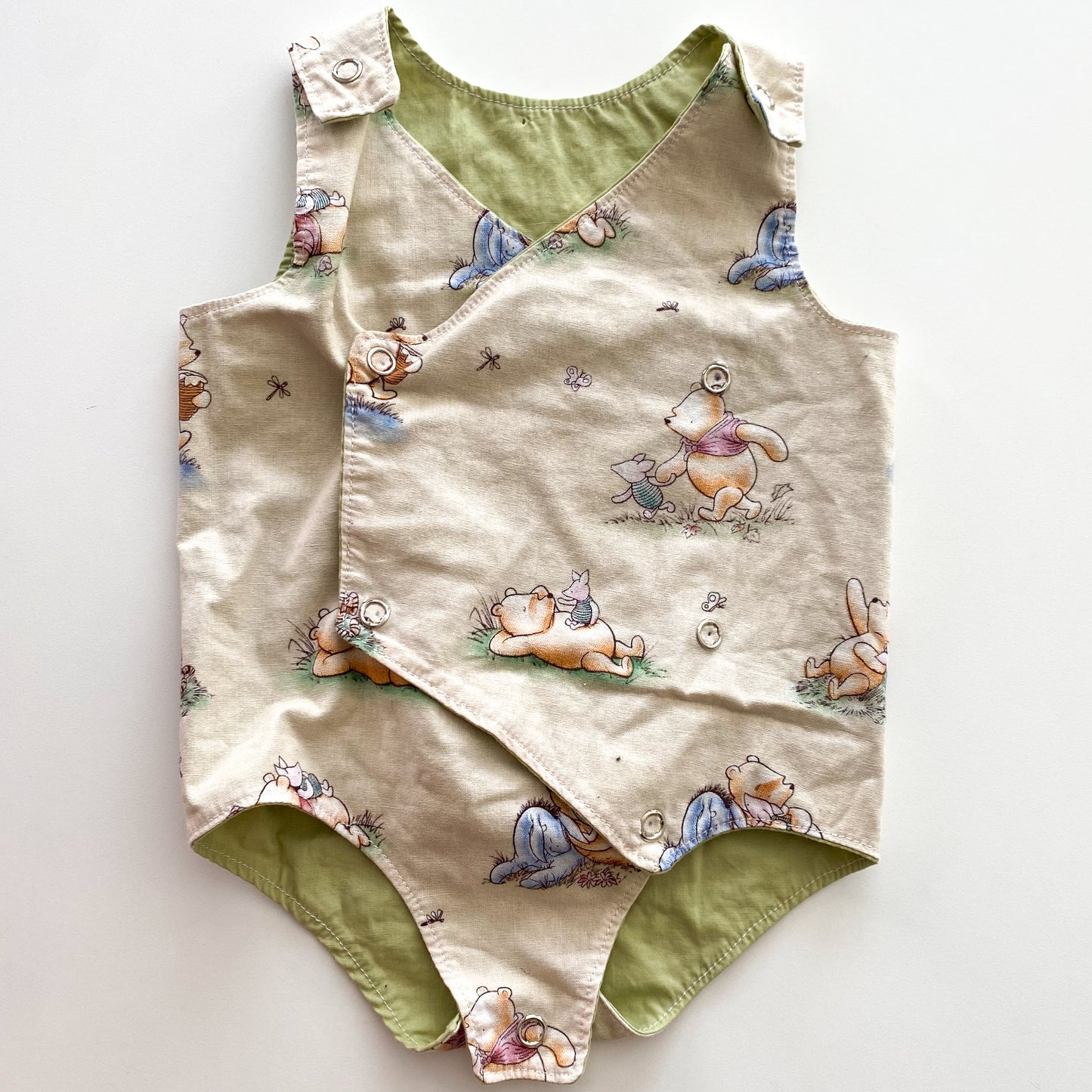 Handmade Winnie The Pooh Romper - Size 0-3M