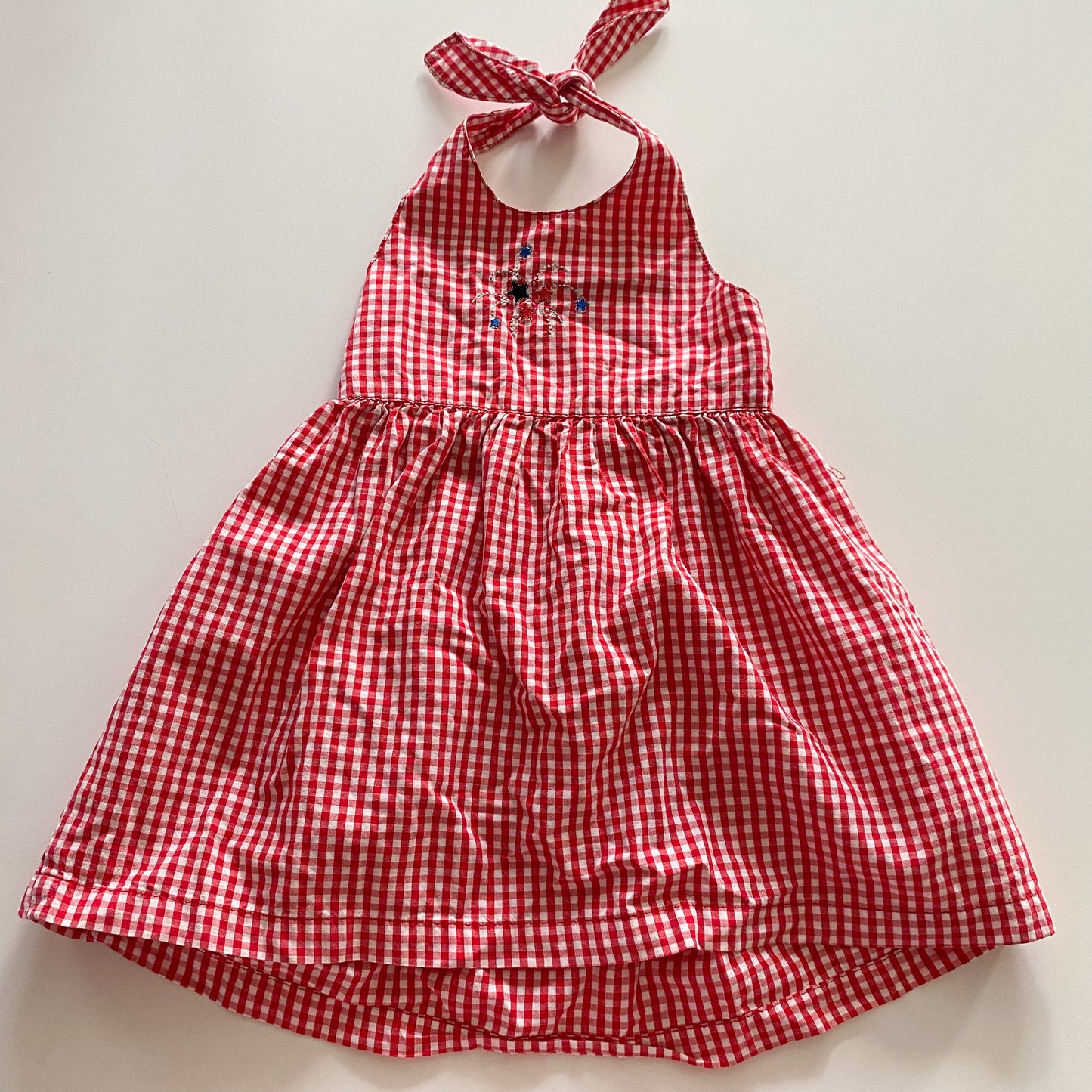 Y2K Gingham Halter Neck Dress - Size 1