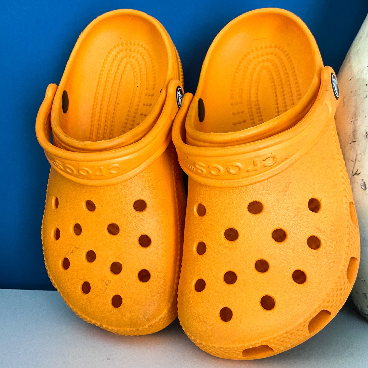 Orange Crocs - Size 2W / 4M