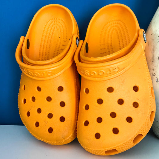 Orange Crocs - Size 2W / 4M