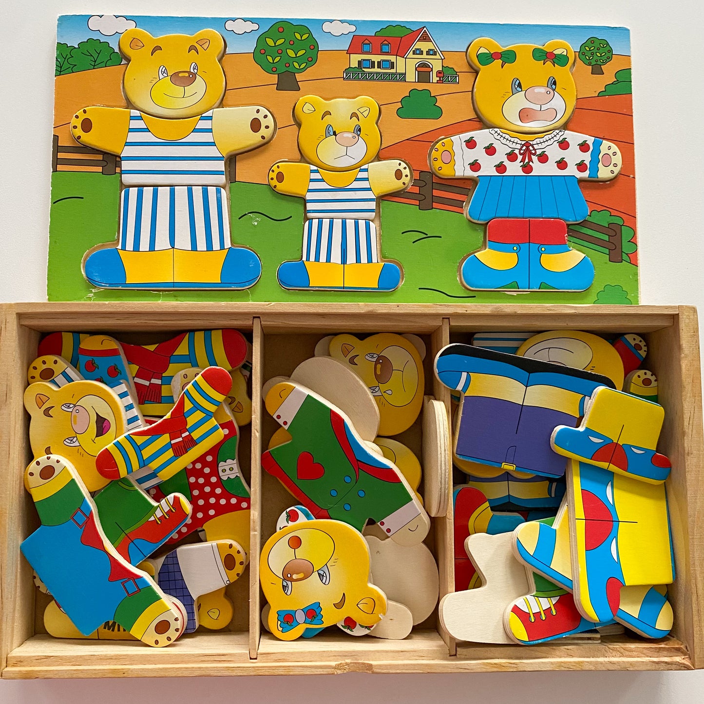 Wooden Dress Up Bear Puzzles