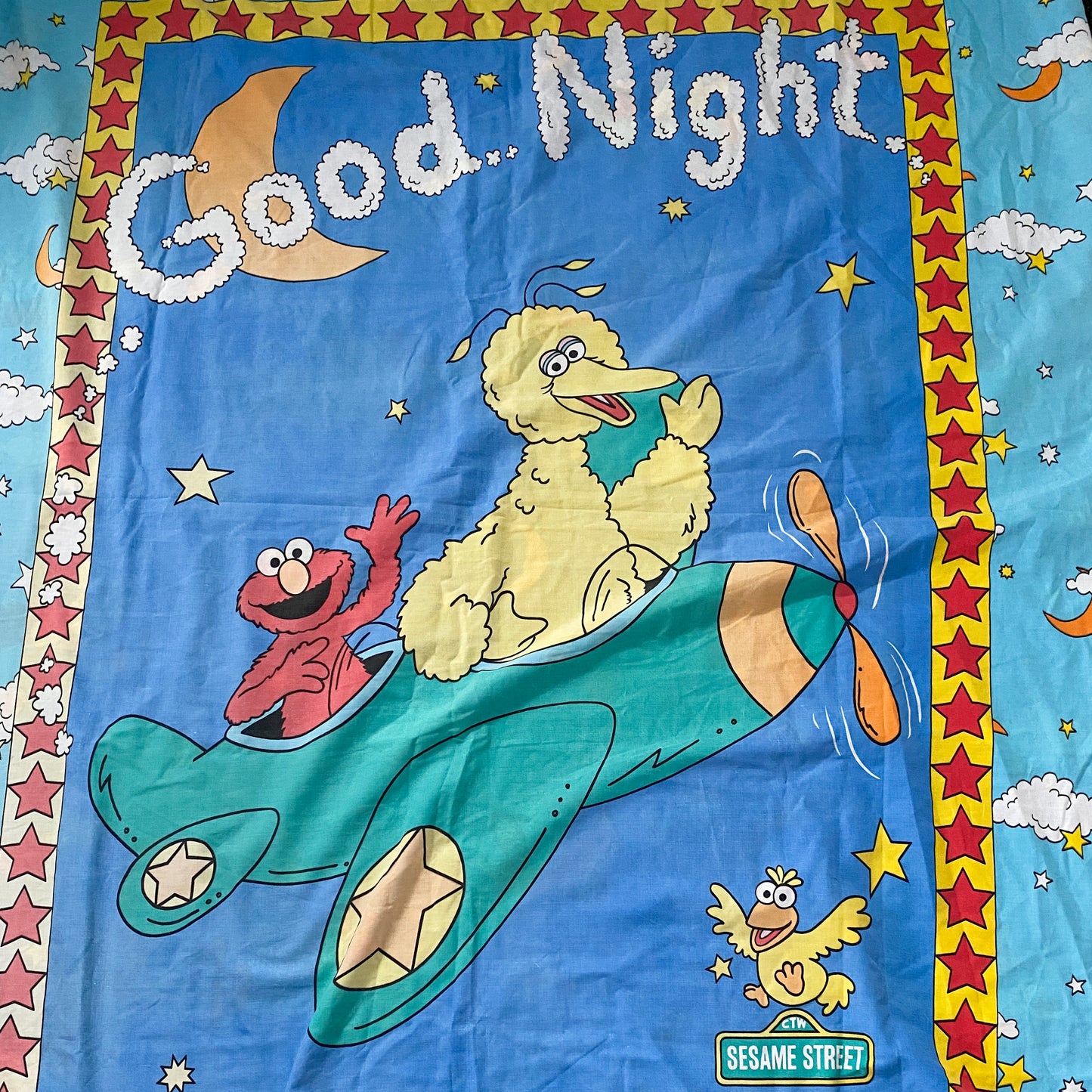Vintage Sesame Street Reversible Single Duvet Cover & Pillowcase