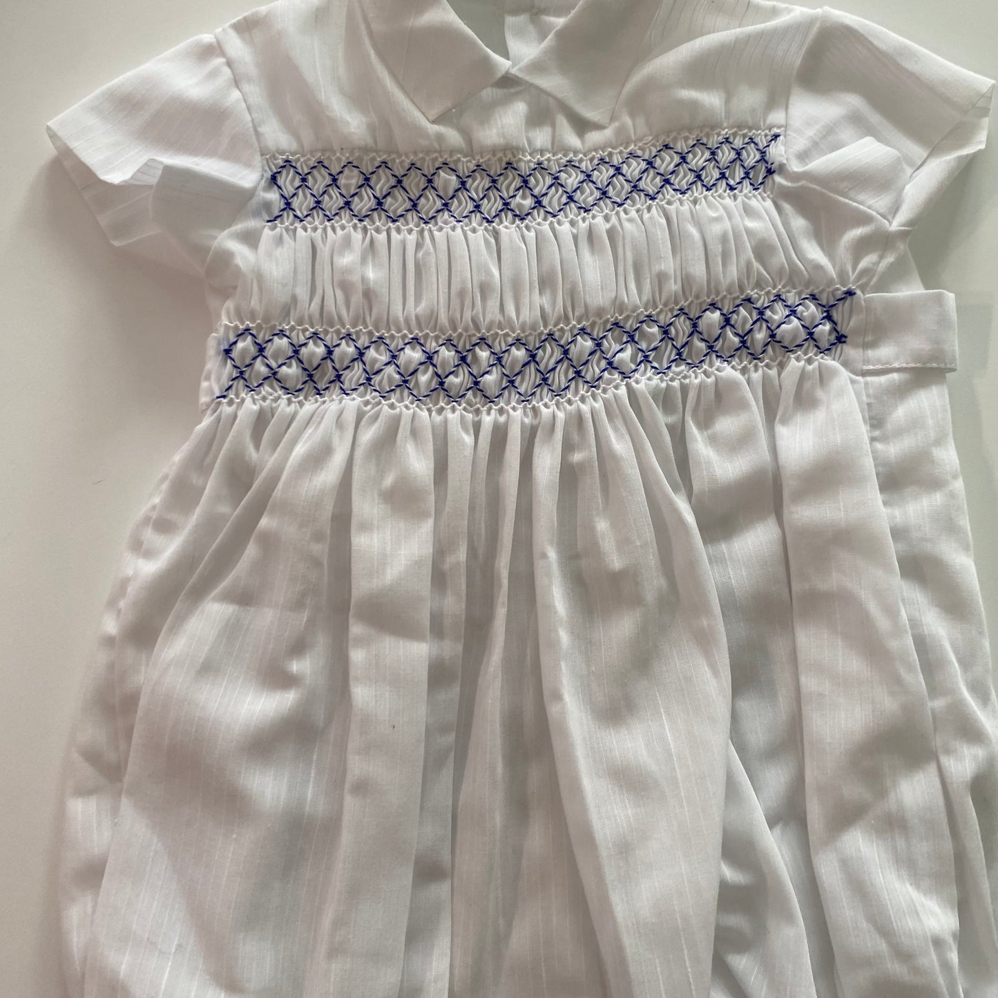 Vintage Smocked Romper - Size 6M