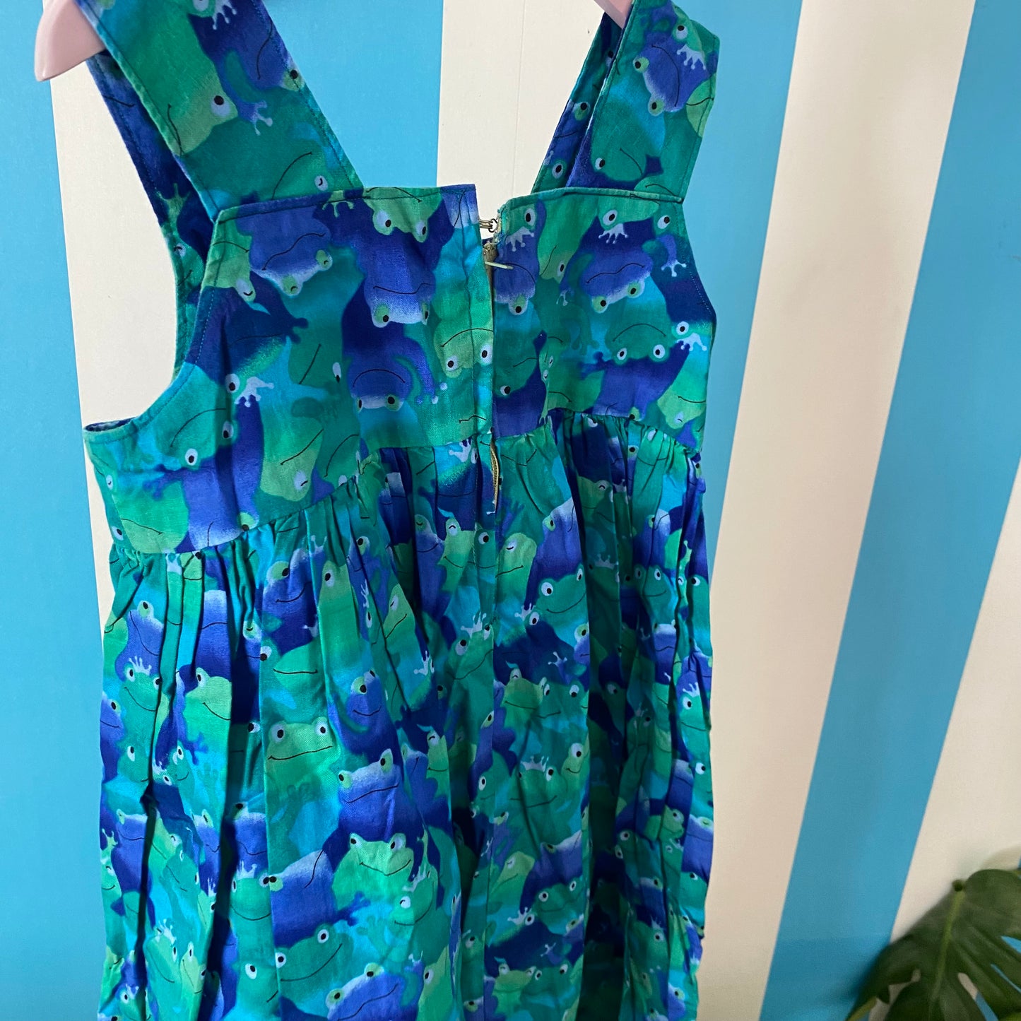Vintage Handmade Frog Dress - Size 5-8Y