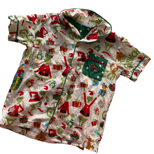 Peter Alexander Grinch Christmas Pyjama Top - Size 6