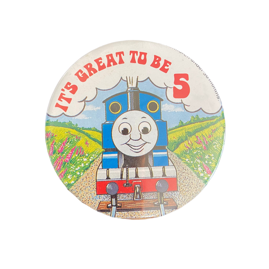 Thomas The Tank Engine It’s Great To Be 5 Birthday Badge