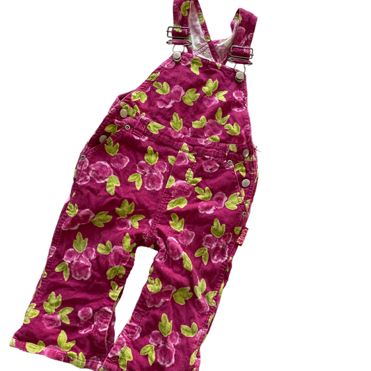 Vintage JK Corduroy Flare Overalls - Size 1