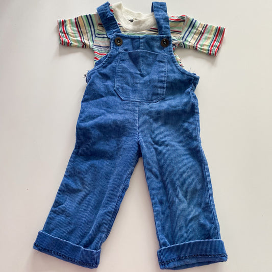 Vintage Corduroy Overalls & Top - Size 12M